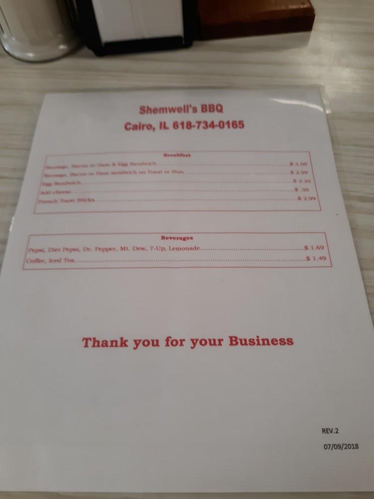 Shemwell's Barbecue Menu image 2